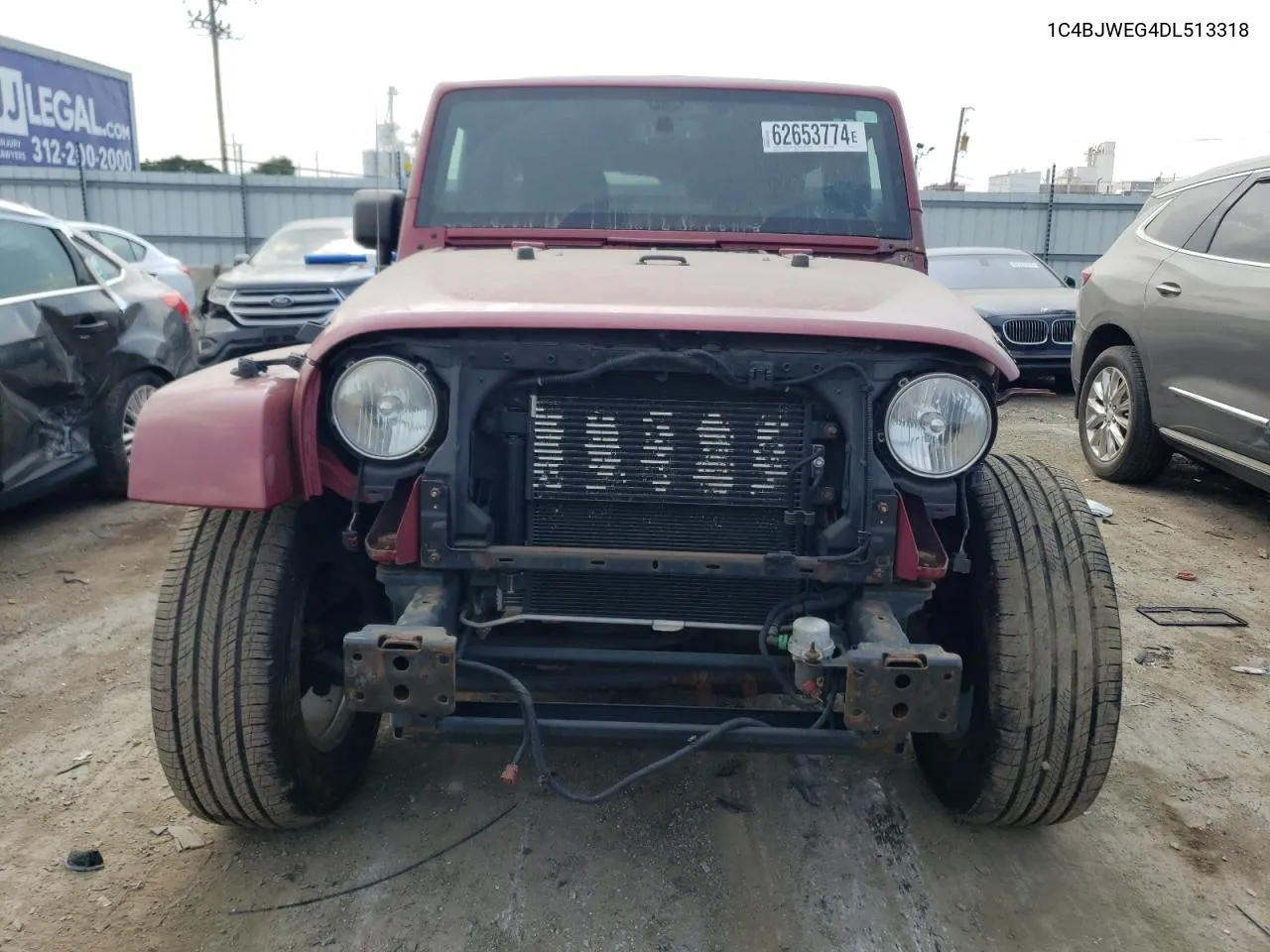 1C4BJWEG4DL513318 2013 Jeep Wrangler Unlimited Sahara