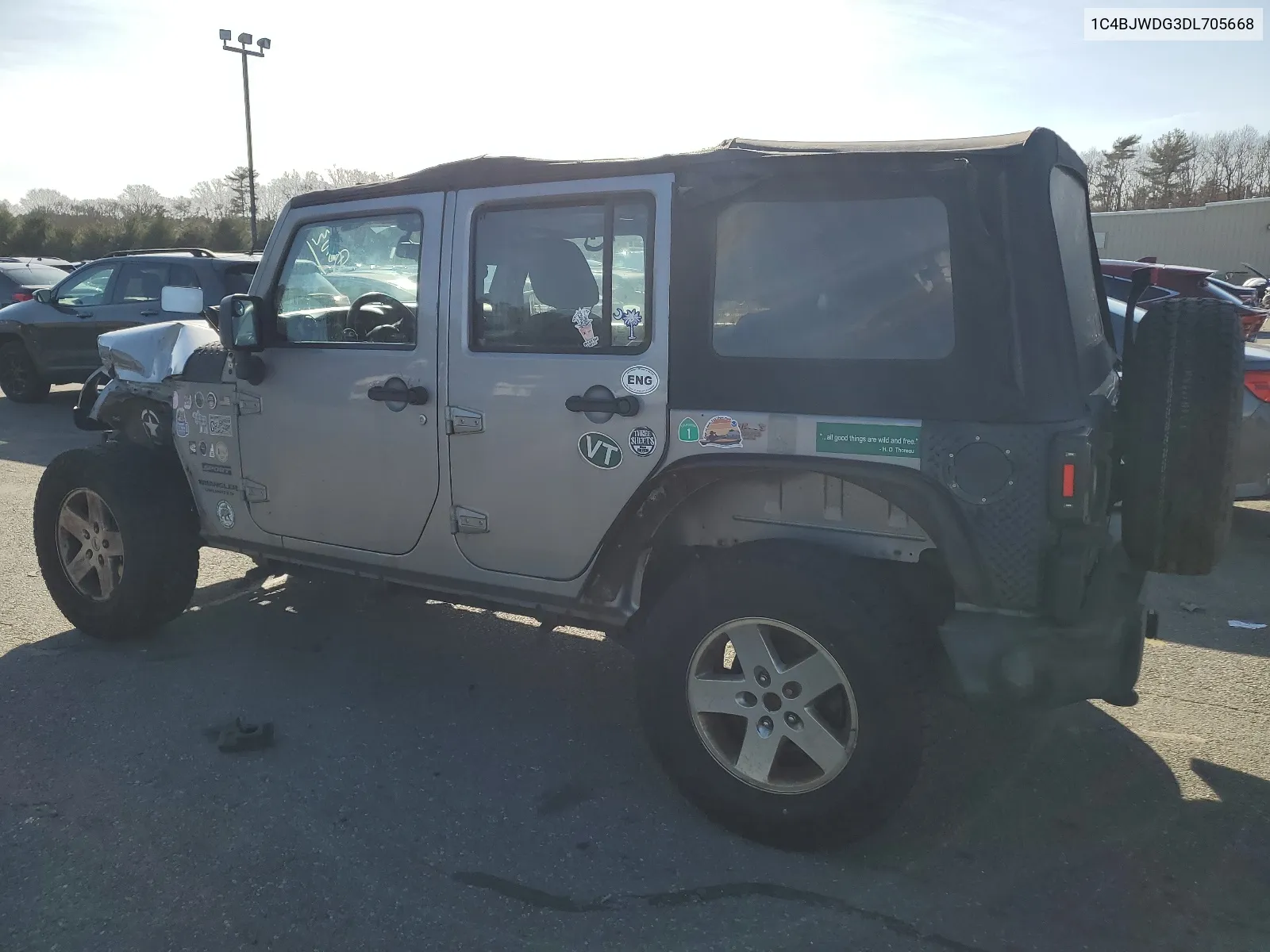 2013 Jeep Wrangler Unlimited Sport VIN: 1C4BJWDG3DL705668 Lot: 65128634