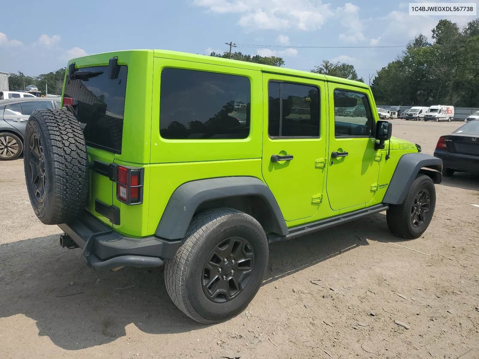 2013 Jeep Wrangler Unlimited Sahara VIN: 1C4BJWEGXDL567738 Lot: 68712894