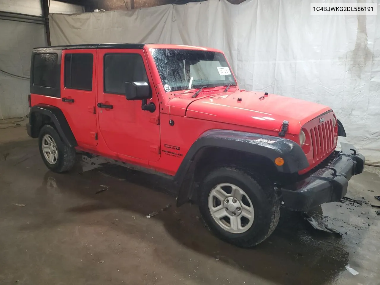 2013 Jeep Wrangler Unlimited Sport VIN: 1C4BJWKG2DL586191 Lot: 69772164