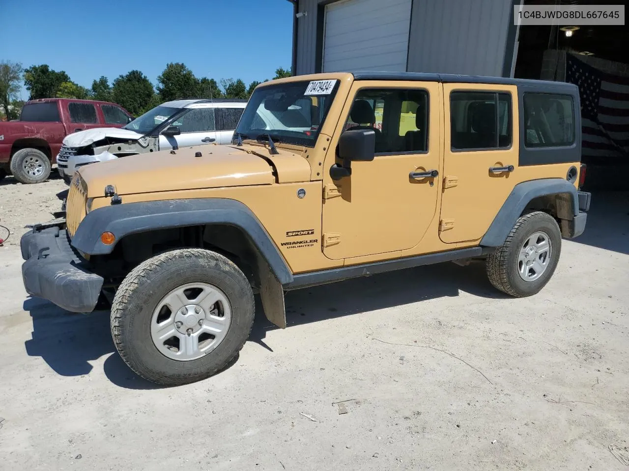 2013 Jeep Wrangler Unlimited Sport VIN: 1C4BJWDG8DL667645 Lot: 70479434