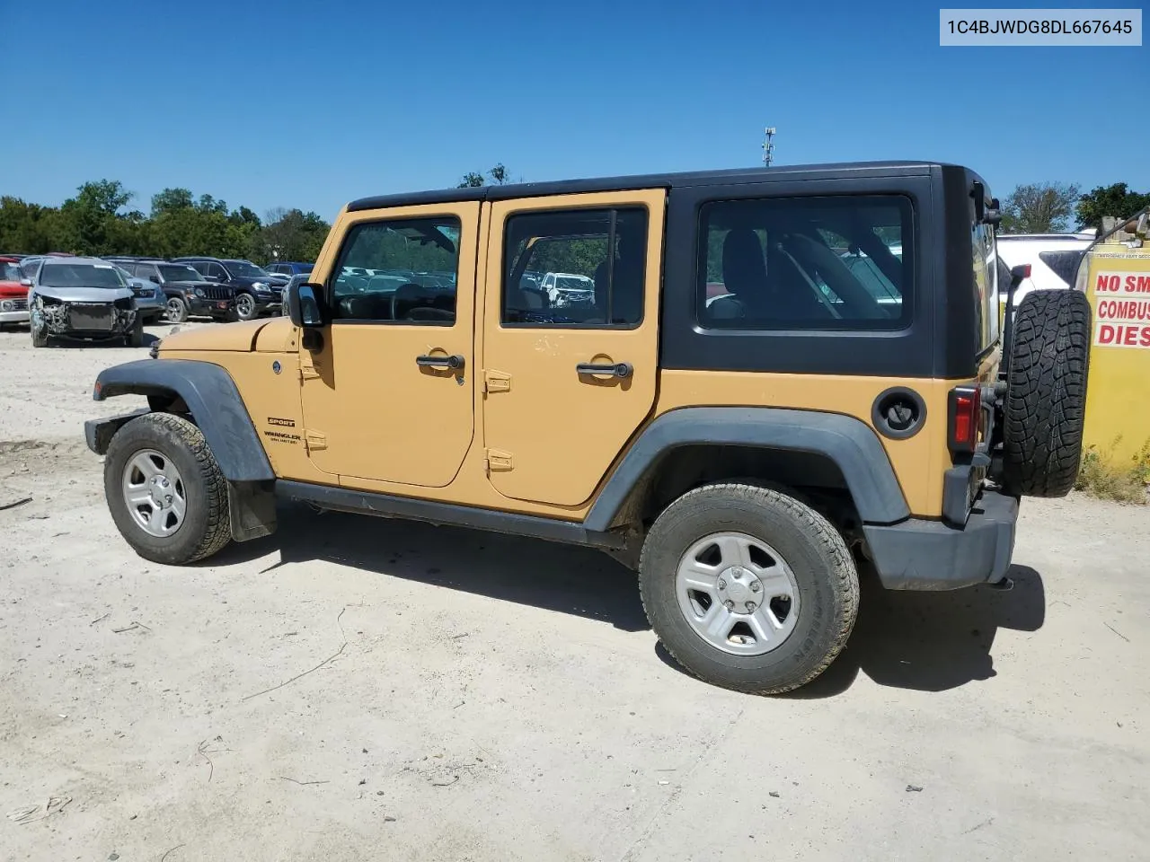 2013 Jeep Wrangler Unlimited Sport VIN: 1C4BJWDG8DL667645 Lot: 70479434