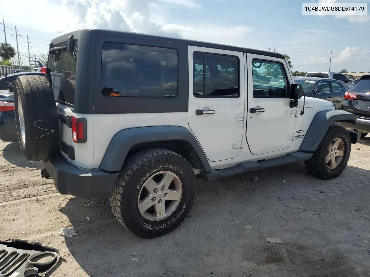 2013 Jeep Wrangler Unlimited Sport VIN: 1C4BJWDG8DL514179 Lot: 71433524