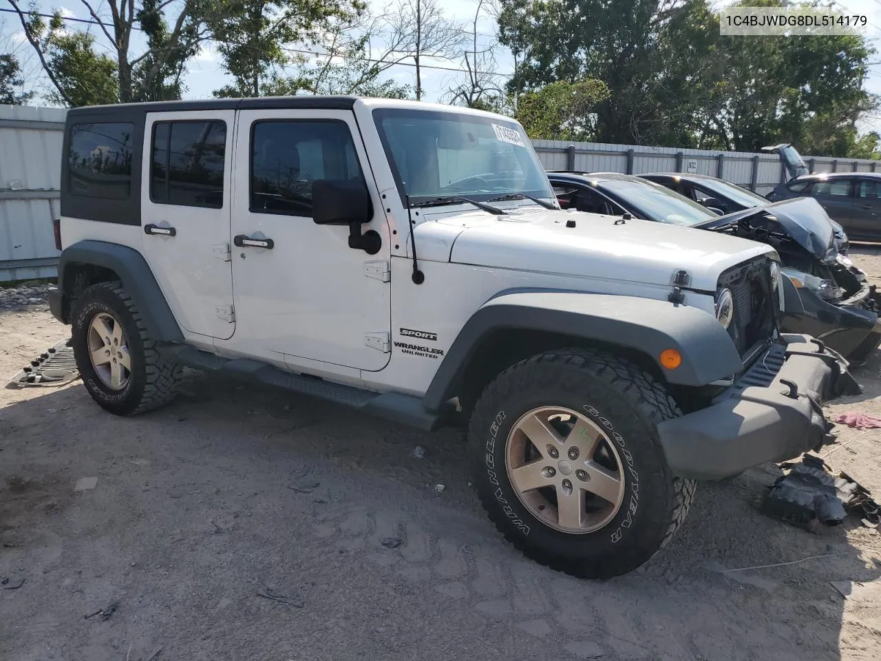 2013 Jeep Wrangler Unlimited Sport VIN: 1C4BJWDG8DL514179 Lot: 71433524