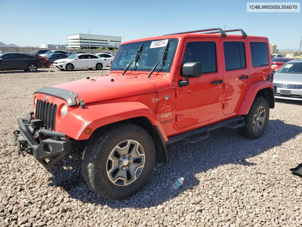 2013 Jeep Wrangler Unlimited Sahara VIN: 1C4BJWEG0DL556070 Lot: 71683274