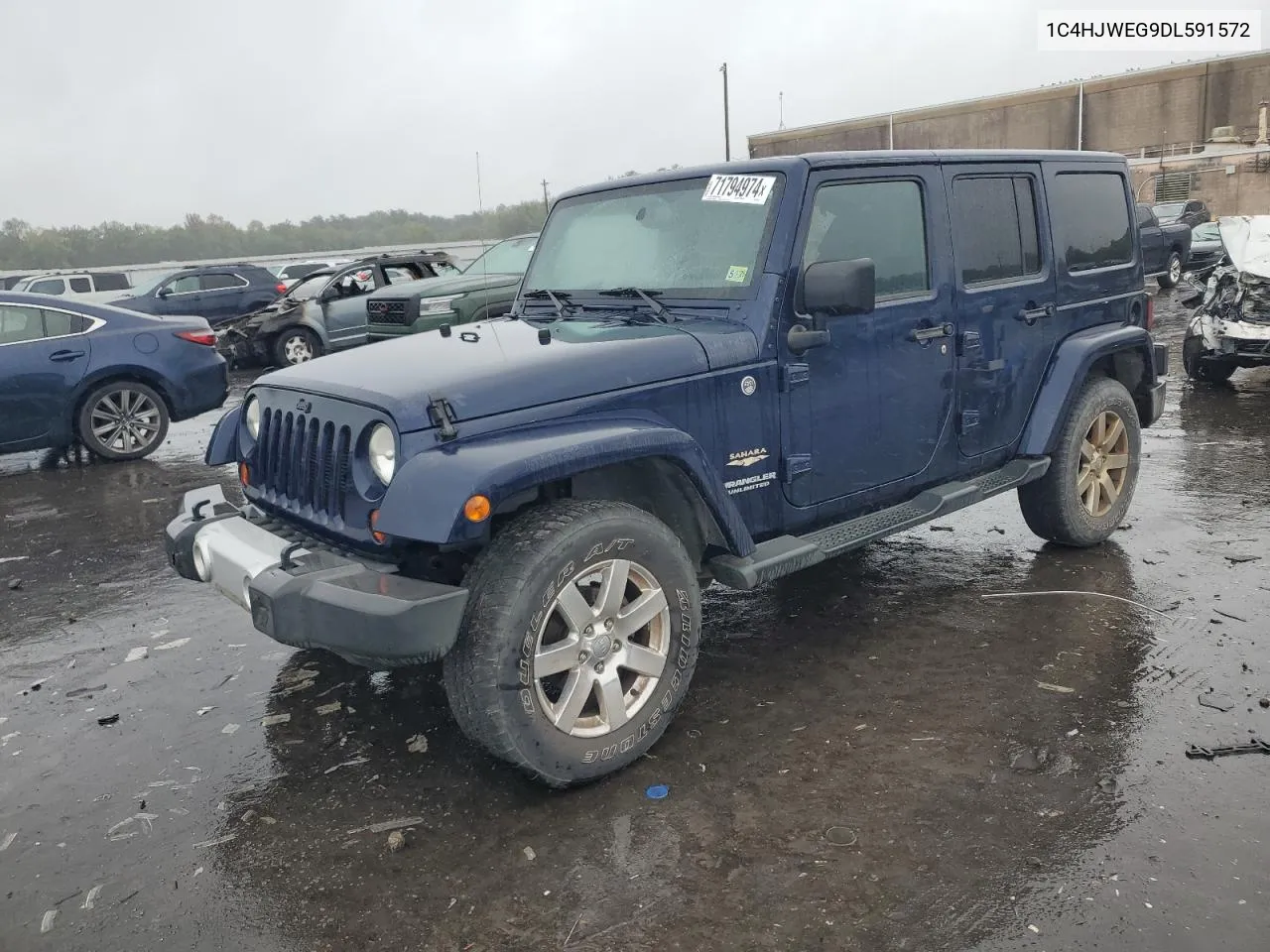 2013 Jeep Wrangler Unlimited Sahara VIN: 1C4HJWEG9DL591572 Lot: 71794974