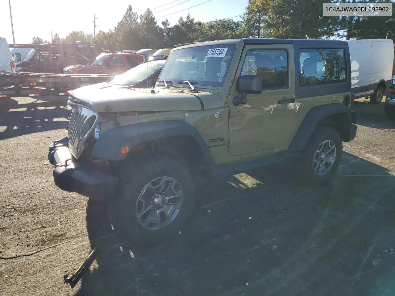 2013 Jeep Wrangler Sport VIN: 1C4AJWAG0DL693902 Lot: 71857364