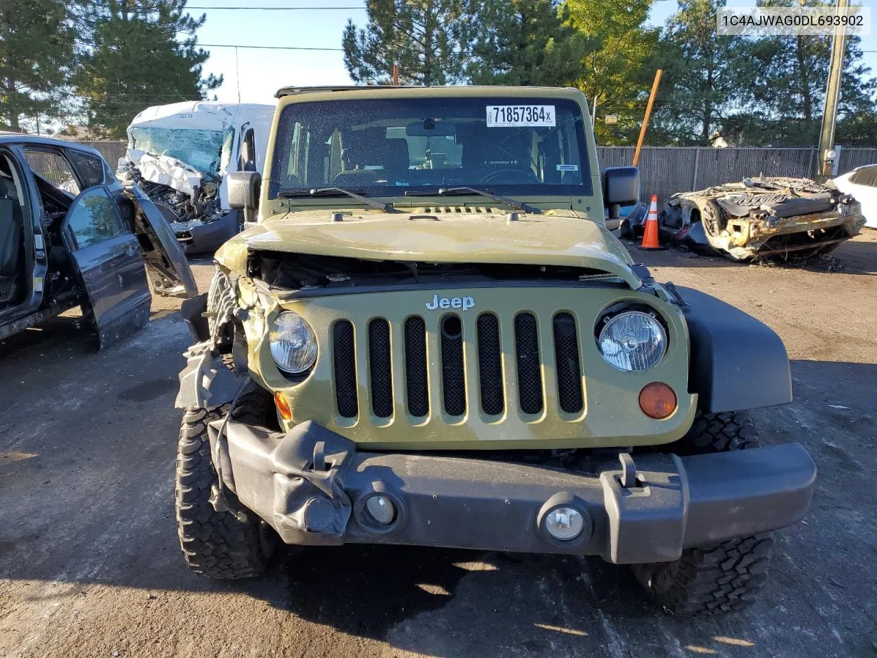 2013 Jeep Wrangler Sport VIN: 1C4AJWAG0DL693902 Lot: 71857364