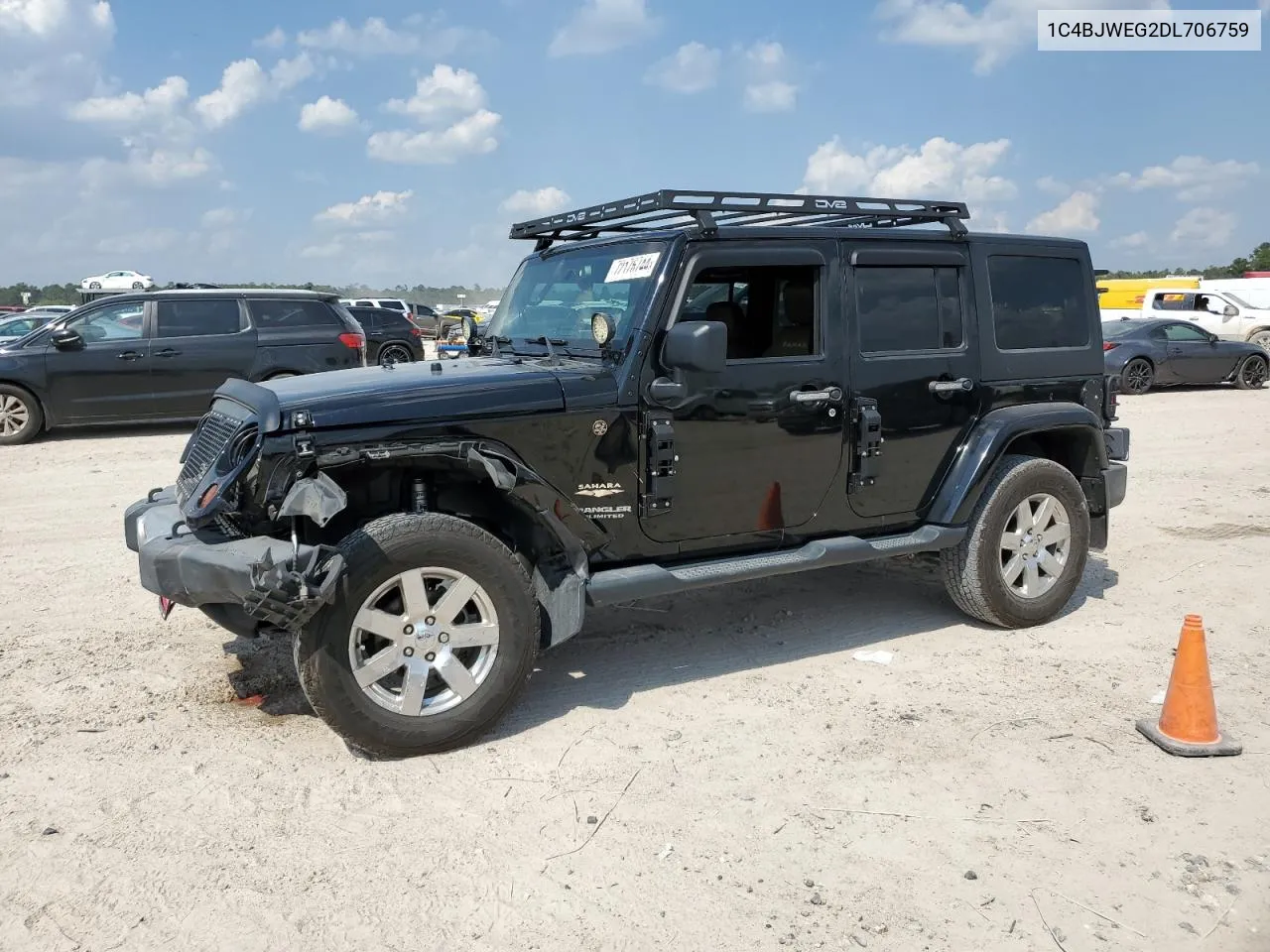 1C4BJWEG2DL706759 2013 Jeep Wrangler Unlimited Sahara