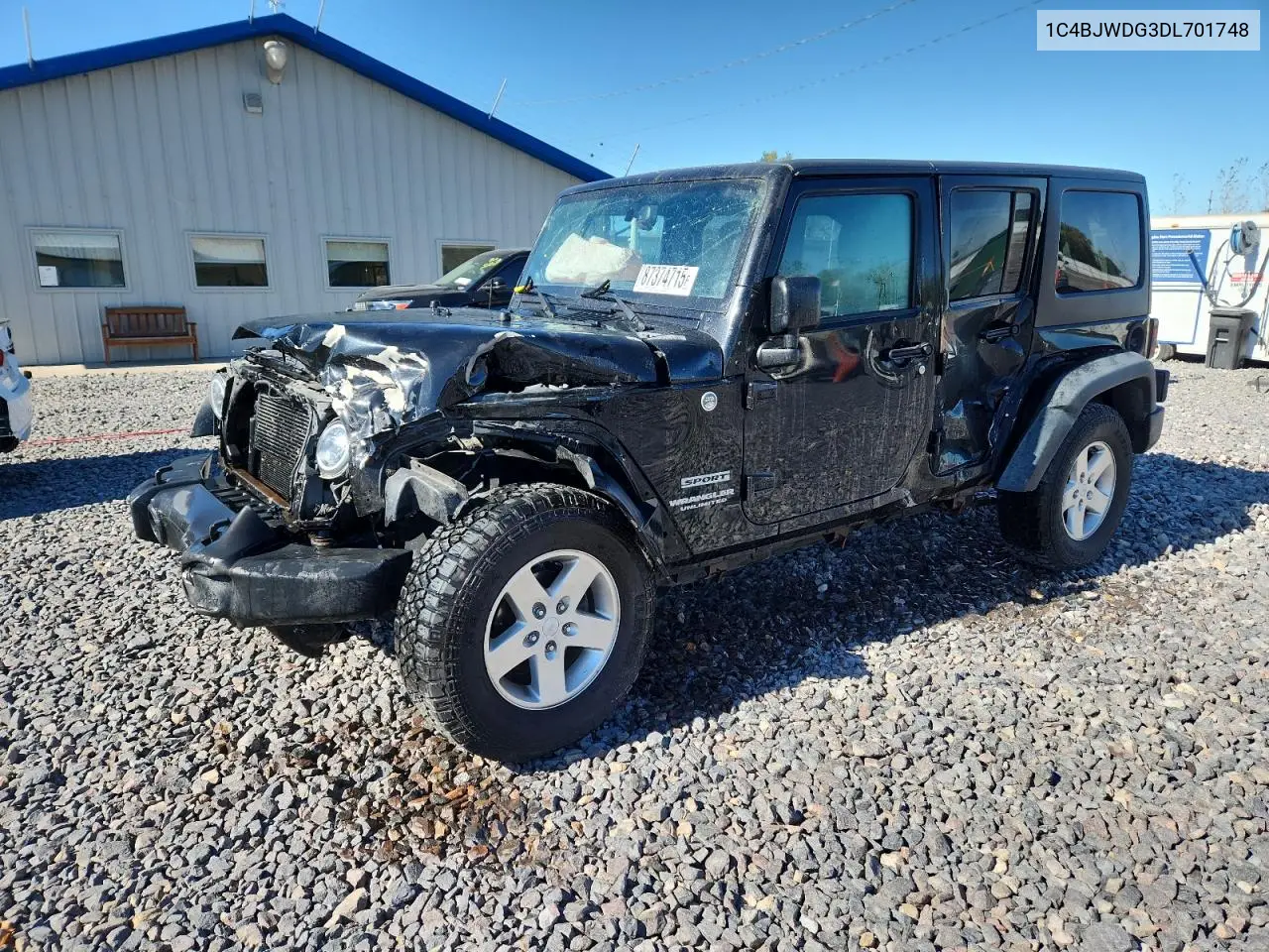 1C4BJWDG3DL701748 2013 Jeep Wrangler Unlimited Sport