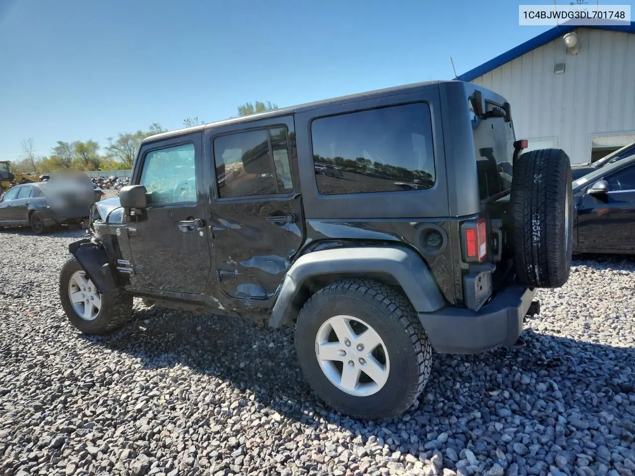 1C4BJWDG3DL701748 2013 Jeep Wrangler Unlimited Sport