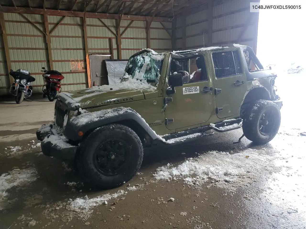 1C4BJWFGXDL590015 2013 Jeep Wrangler Unlimited Rubicon