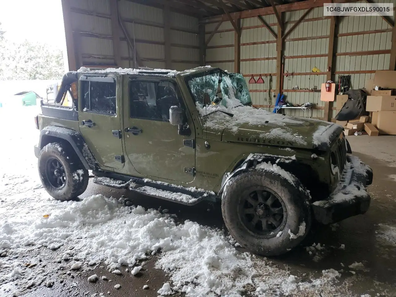 1C4BJWFGXDL590015 2013 Jeep Wrangler Unlimited Rubicon