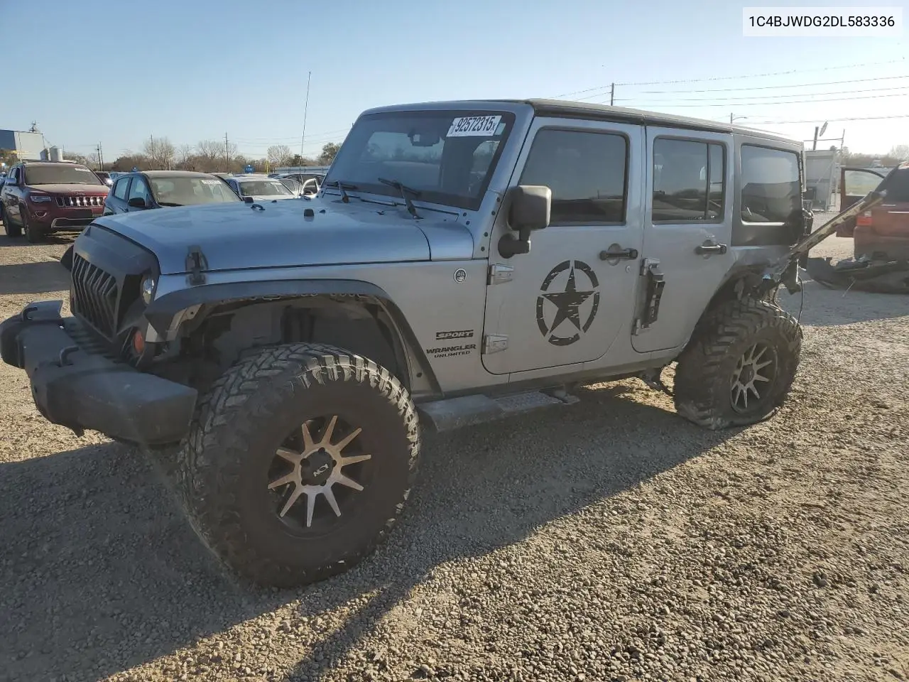 1C4BJWDG2DL583336 2013 Jeep Wrangler Unlimited Sport