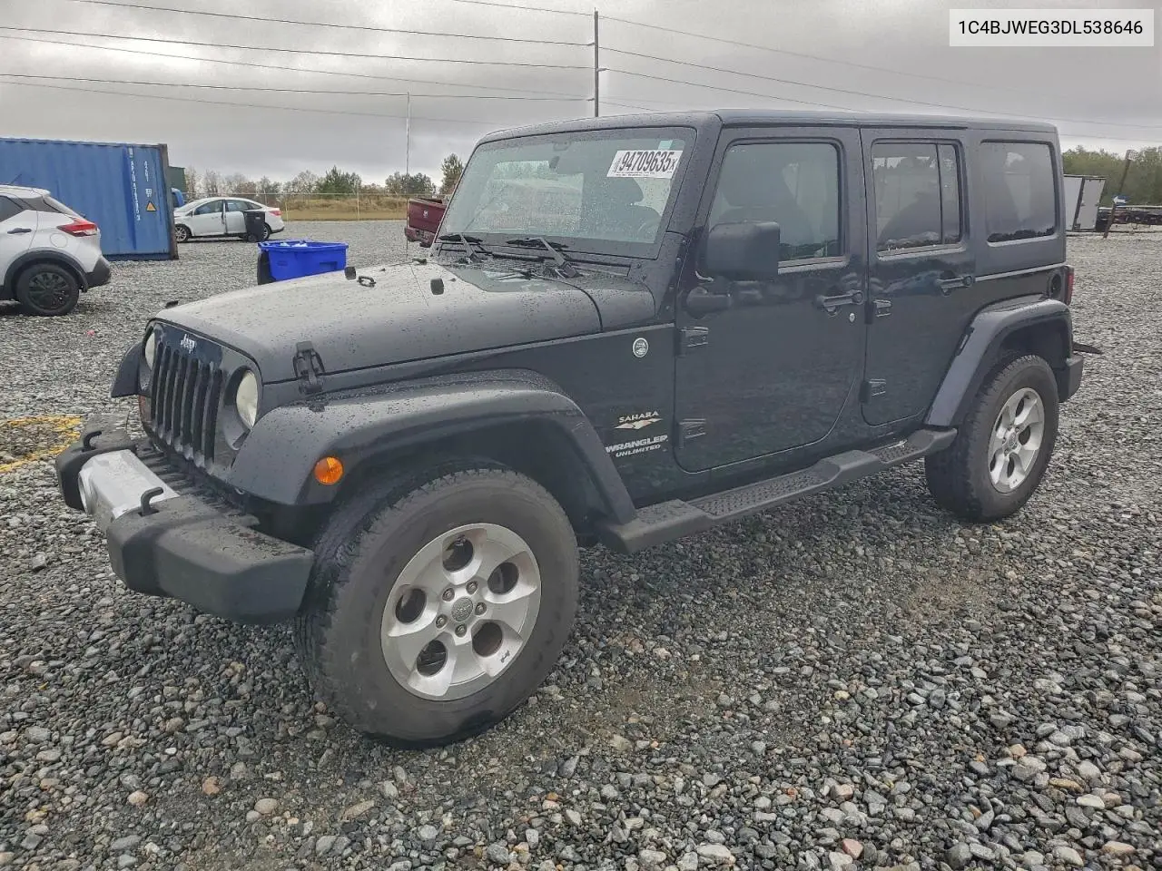 1C4BJWEG3DL538646 2013 Jeep Wrangler Unlimited Sahara
