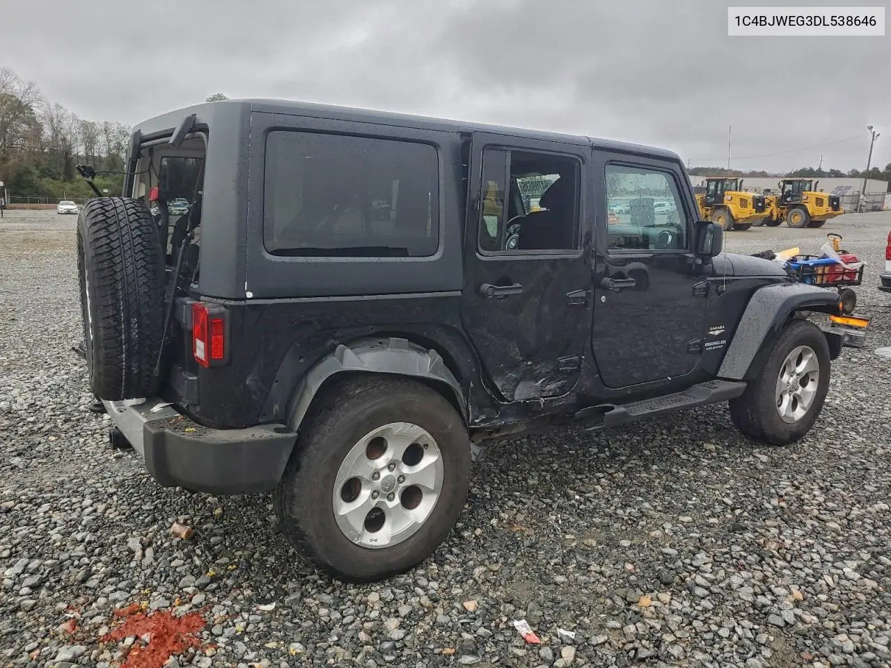 1C4BJWEG3DL538646 2013 Jeep Wrangler Unlimited Sahara