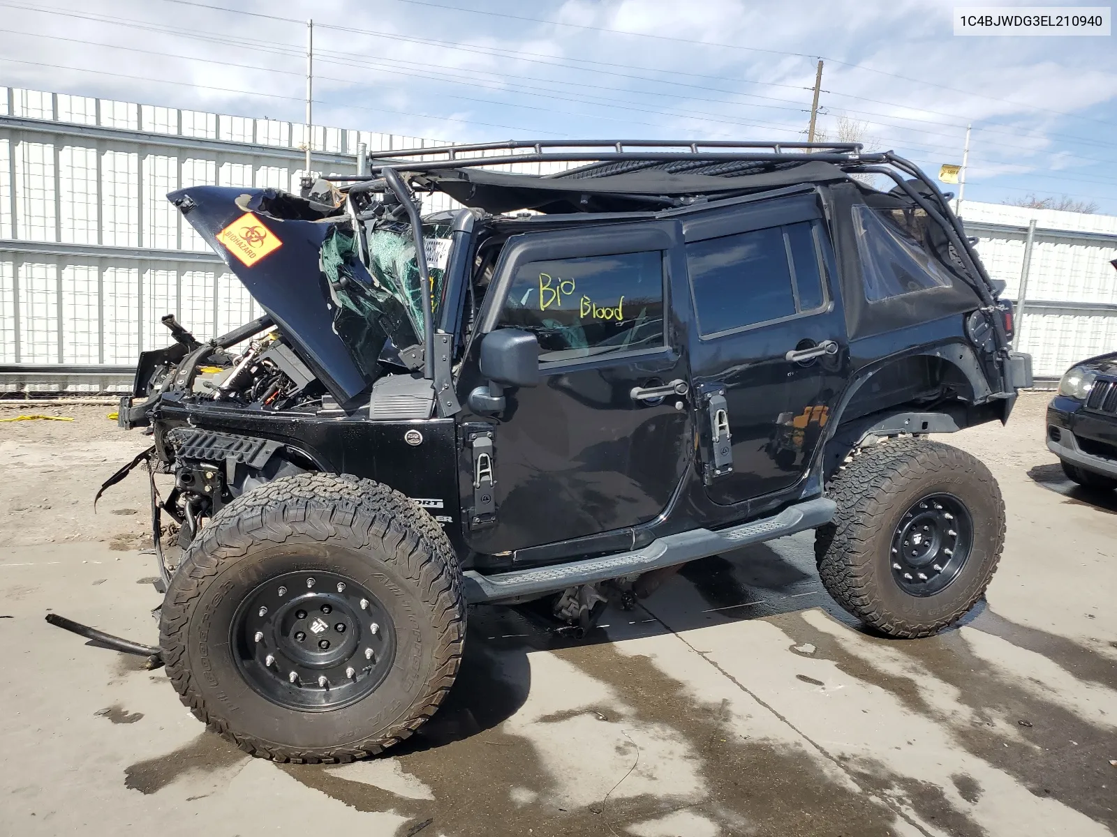 2014 Jeep Wrangler Unlimited Sport VIN: 1C4BJWDG3EL210940 Lot: 45525724