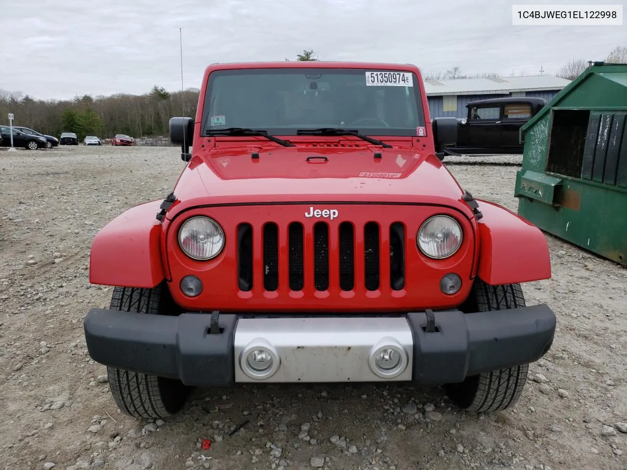 1C4BJWEG1EL122998 2014 Jeep Wrangler Unlimited Sahara