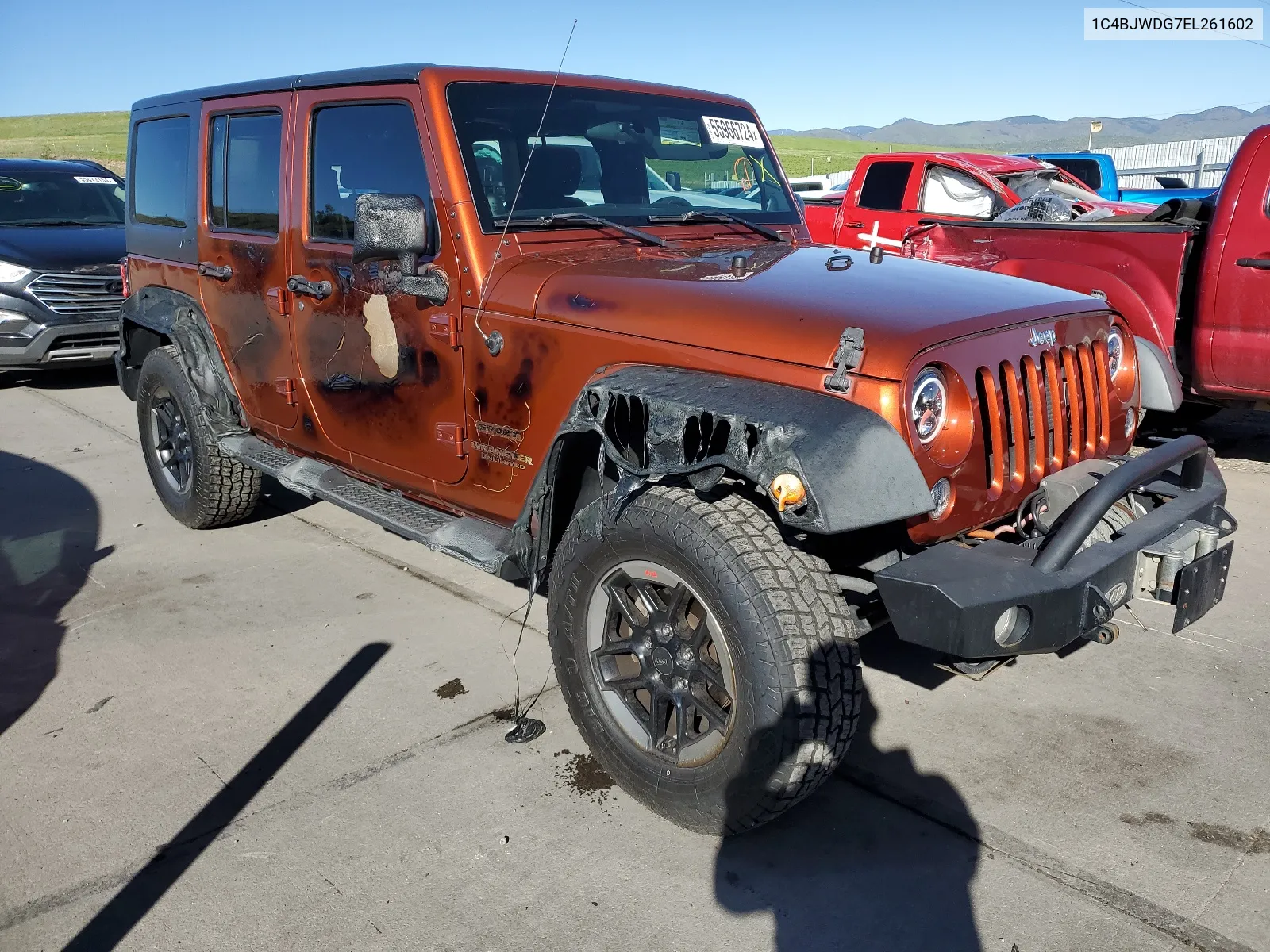 2014 Jeep Wrangler Unlimited Sport VIN: 1C4BJWDG7EL261602 Lot: 55966724