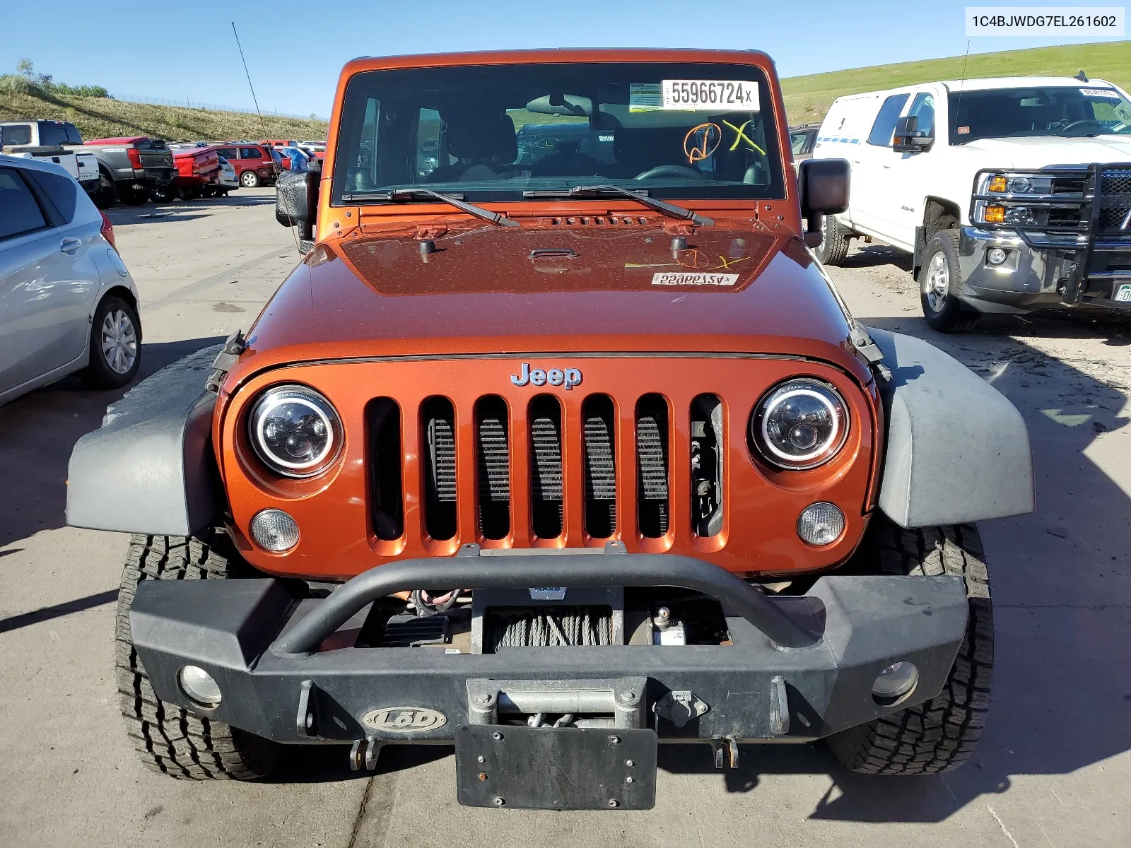 1C4BJWDG7EL261602 2014 Jeep Wrangler Unlimited Sport