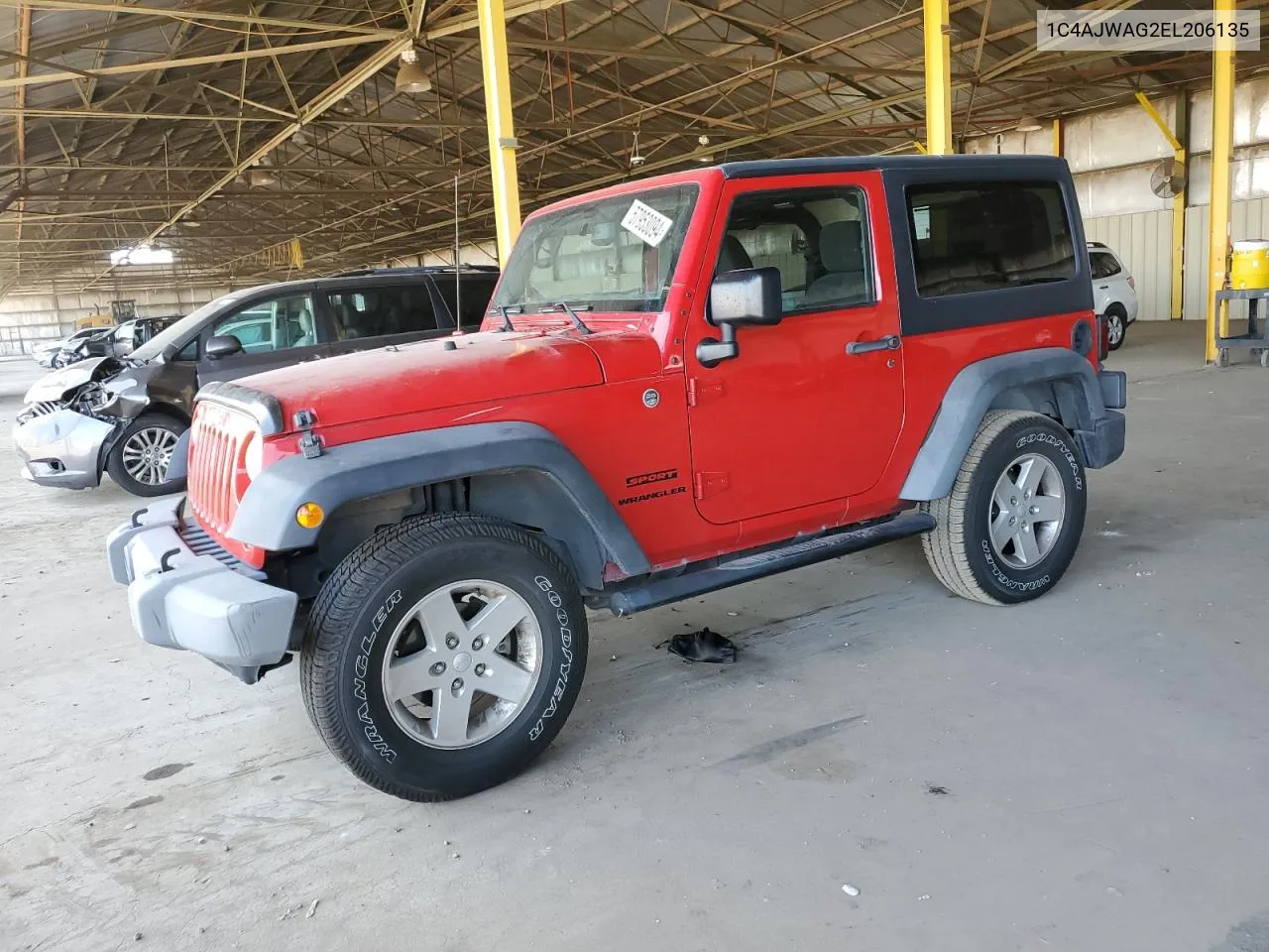 2014 Jeep Wrangler Sport VIN: 1C4AJWAG2EL206135 Lot: 57953094