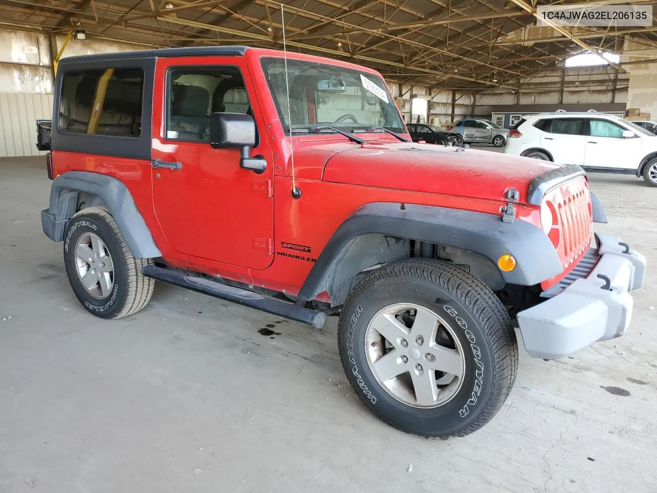 2014 Jeep Wrangler Sport VIN: 1C4AJWAG2EL206135 Lot: 57953094