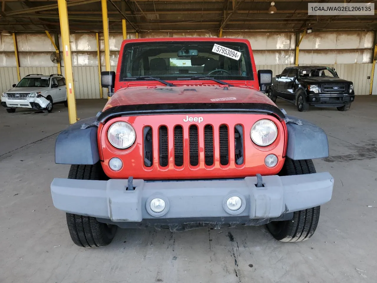 2014 Jeep Wrangler Sport VIN: 1C4AJWAG2EL206135 Lot: 57953094