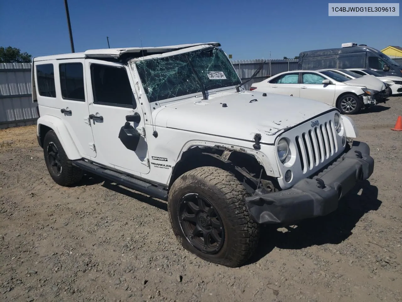 1C4BJWDG1EL309613 2014 Jeep Wrangler Unlimited Sport