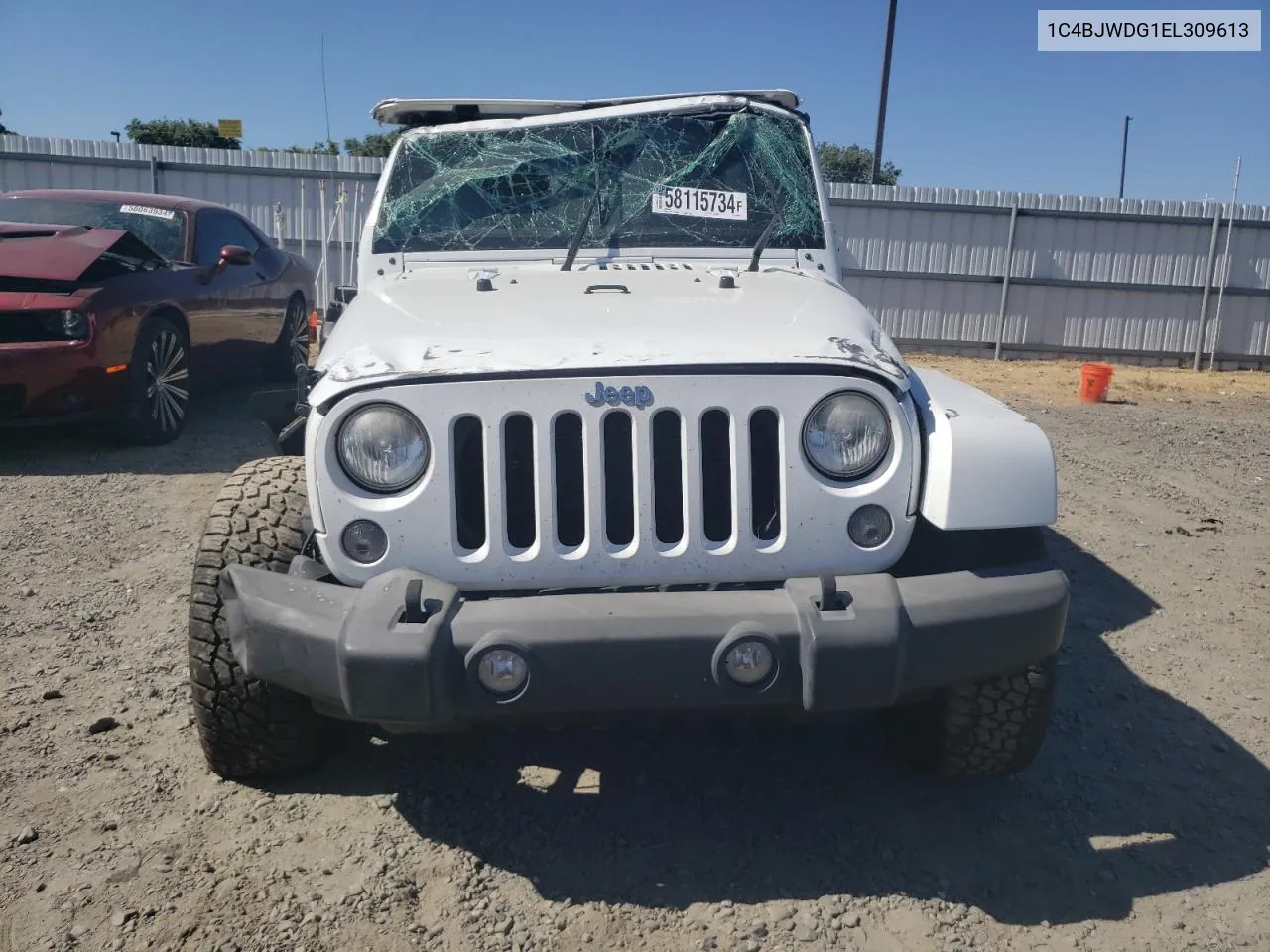 2014 Jeep Wrangler Unlimited Sport VIN: 1C4BJWDG1EL309613 Lot: 58115734