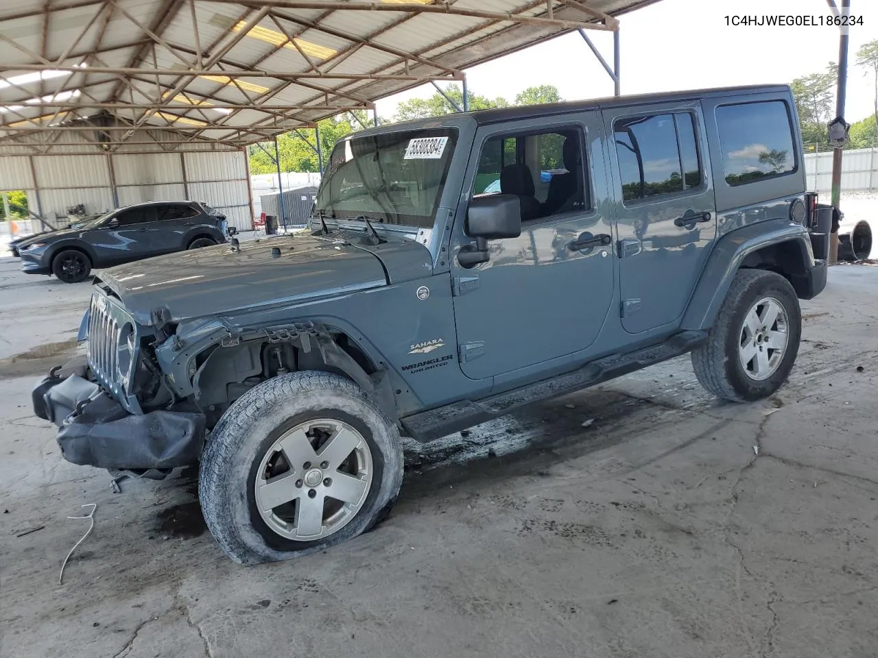 2014 Jeep Wrangler Unlimited Sahara VIN: 1C4HJWEG0EL186234 Lot: 58308384