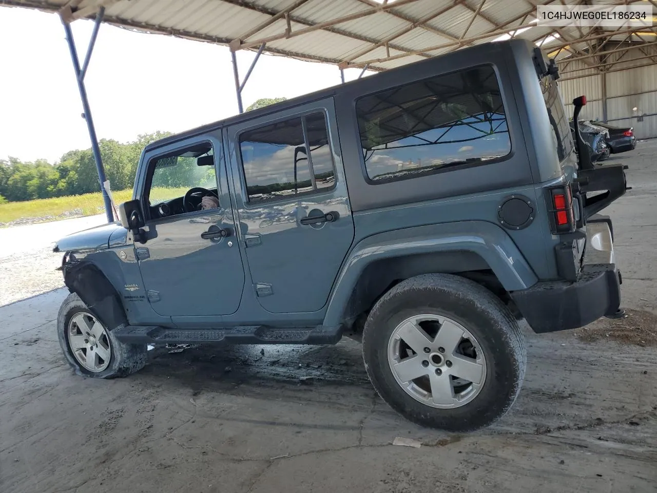 2014 Jeep Wrangler Unlimited Sahara VIN: 1C4HJWEG0EL186234 Lot: 58308384