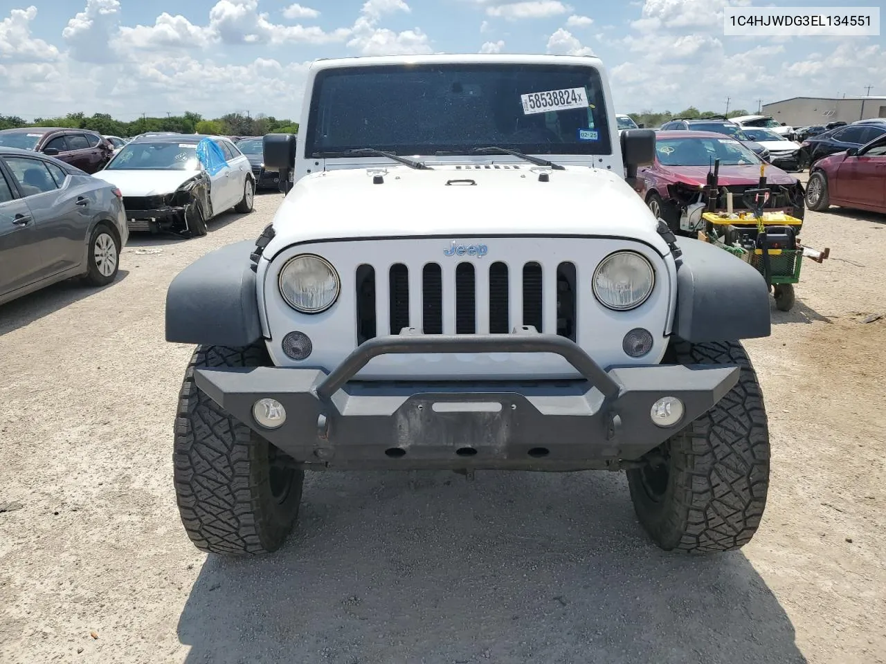 2014 Jeep Wrangler Unlimited Sport VIN: 1C4HJWDG3EL134551 Lot: 58538824