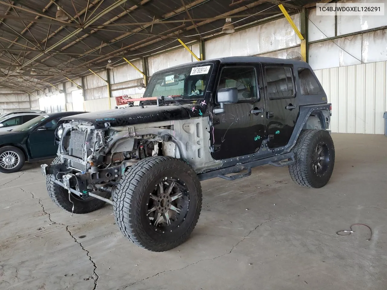 2014 Jeep Wrangler Unlimited Sport VIN: 1C4BJWDGXEL126291 Lot: 58780914