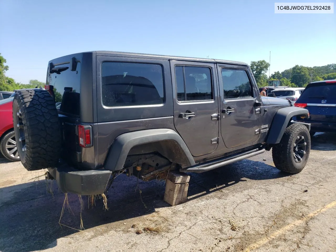 2014 Jeep Wrangler Unlimited Sport VIN: 1C4BJWDG7EL292428 Lot: 58857494