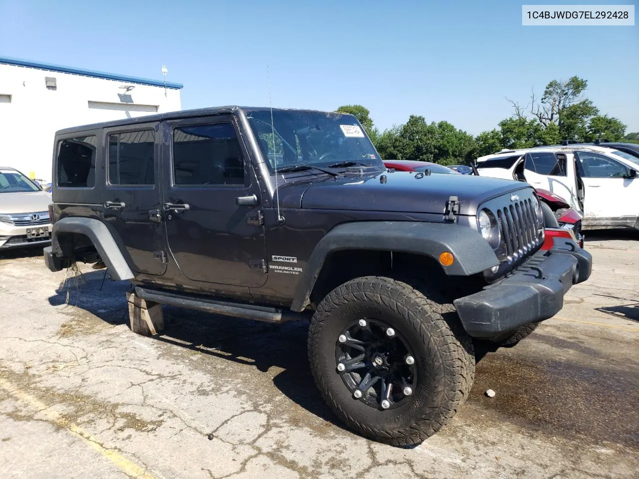 2014 Jeep Wrangler Unlimited Sport VIN: 1C4BJWDG7EL292428 Lot: 58857494