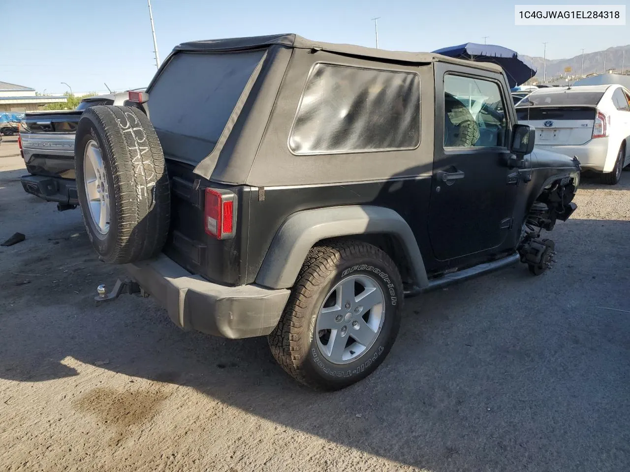 1C4GJWAG1EL284318 2014 Jeep Wrangler Sport