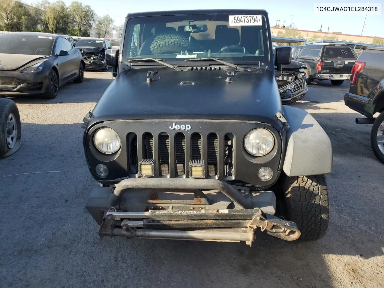 2014 Jeep Wrangler Sport VIN: 1C4GJWAG1EL284318 Lot: 59473794