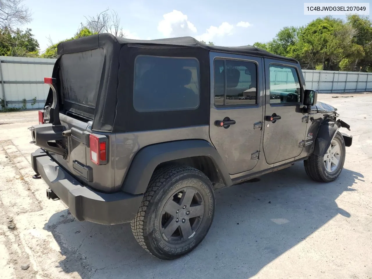 2014 Jeep Wrangler Unlimited Sport VIN: 1C4BJWDG3EL207049 Lot: 59677634