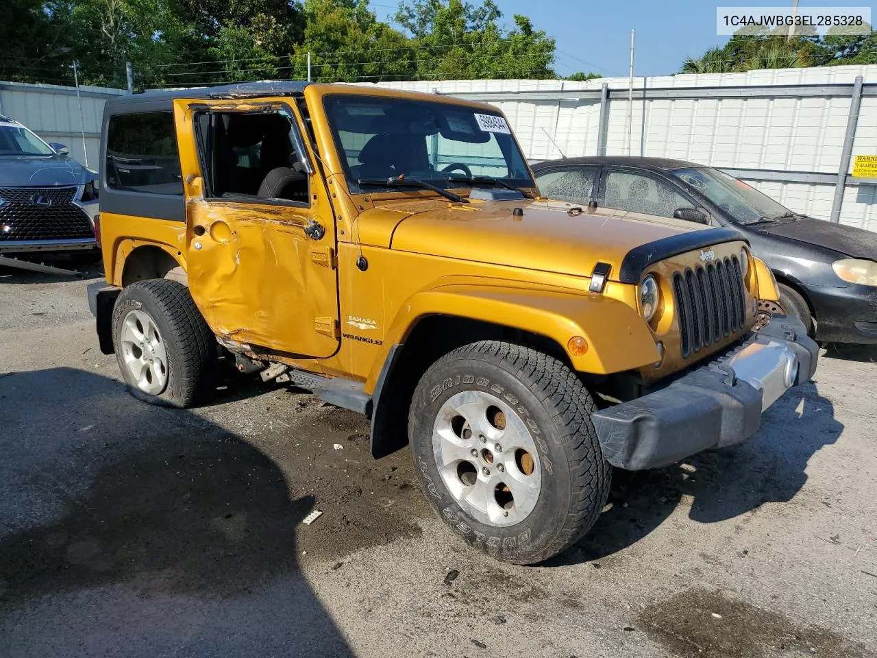 2014 Jeep Wrangler Sahara VIN: 1C4AJWBG3EL285328 Lot: 59884544