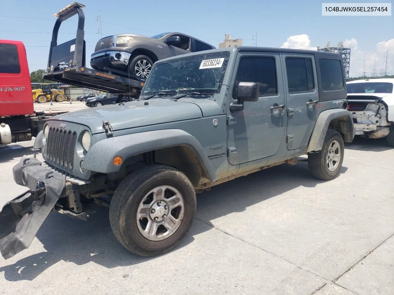 1C4BJWKG5EL257454 2014 Jeep Wrangler Unlimited Sport