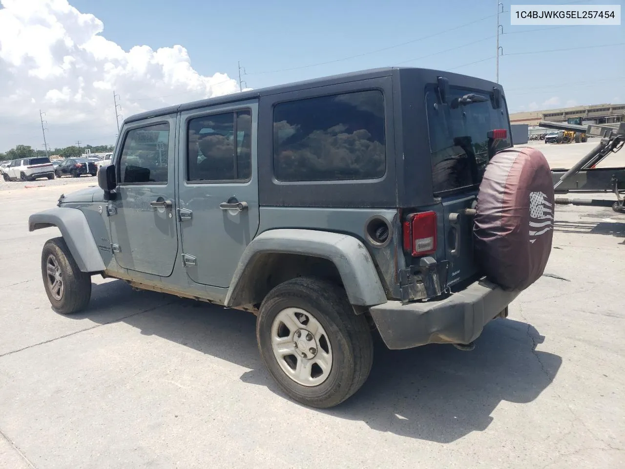 1C4BJWKG5EL257454 2014 Jeep Wrangler Unlimited Sport