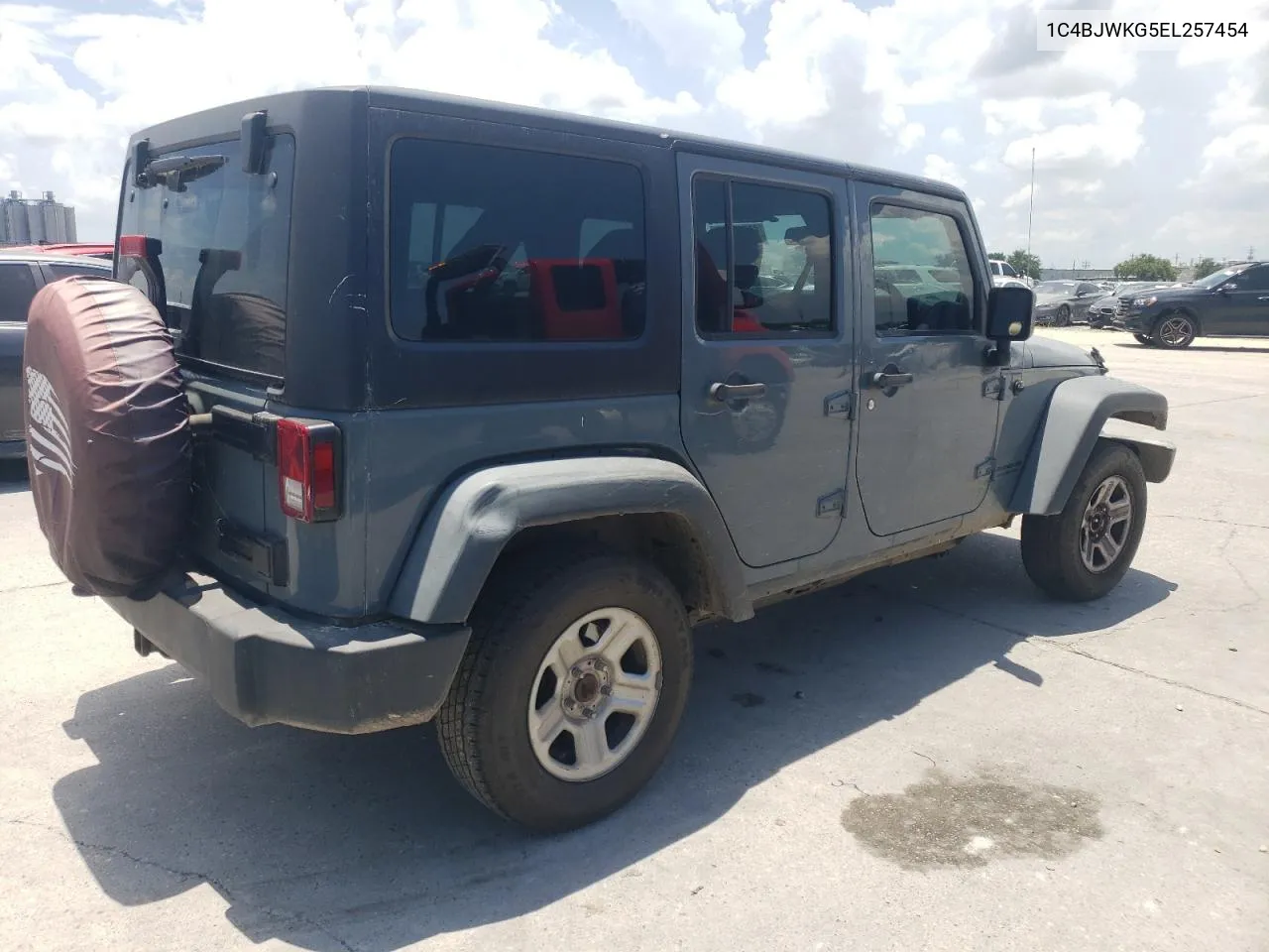 1C4BJWKG5EL257454 2014 Jeep Wrangler Unlimited Sport