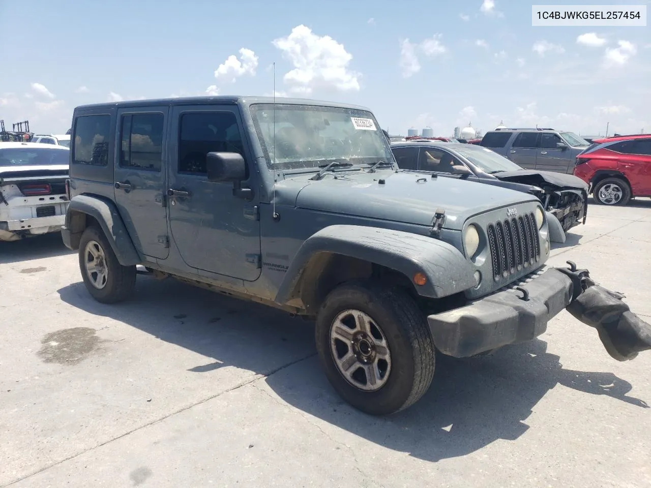 1C4BJWKG5EL257454 2014 Jeep Wrangler Unlimited Sport