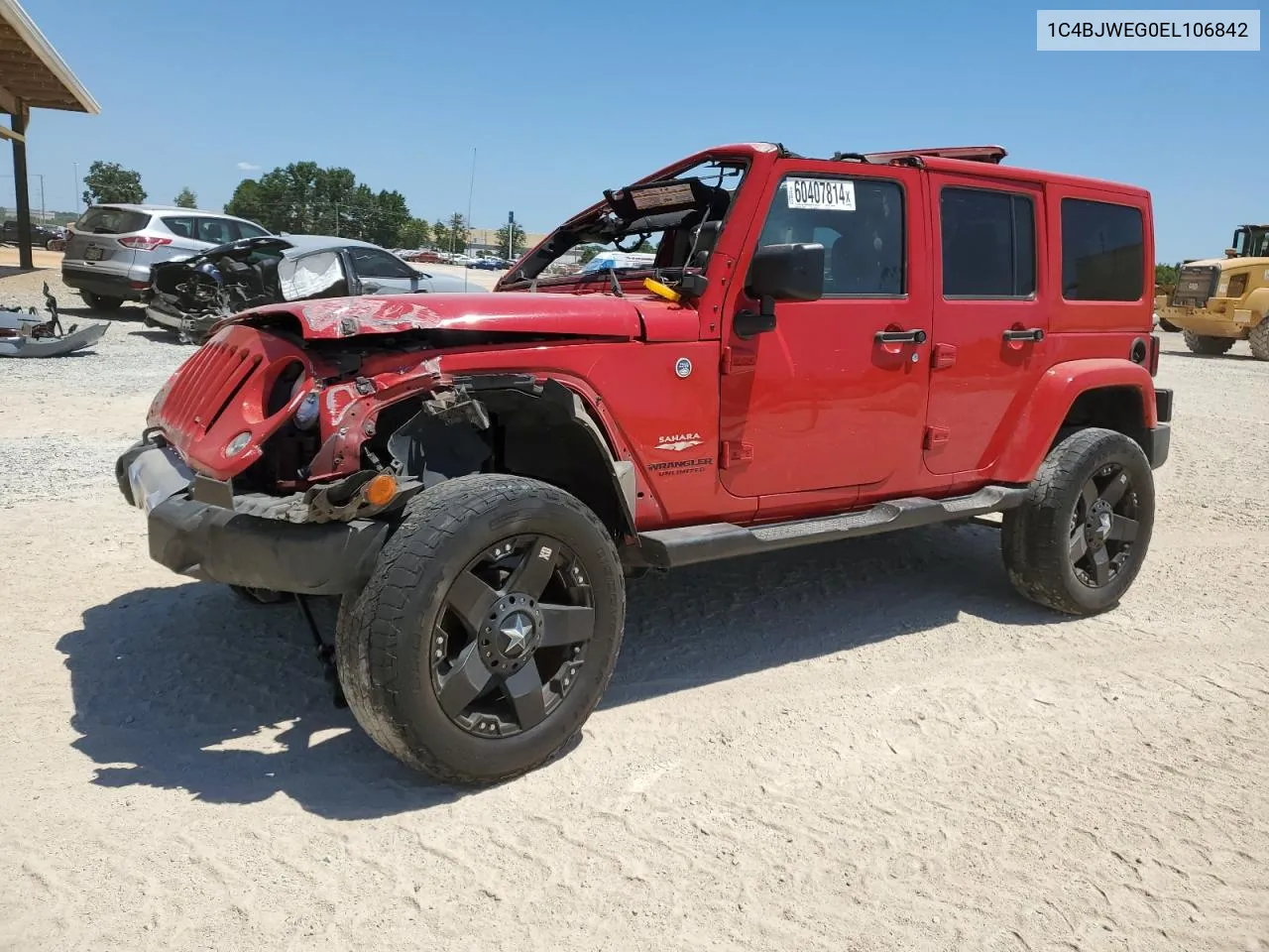 2014 Jeep Wrangler Unlimited Sahara VIN: 1C4BJWEG0EL106842 Lot: 60407814