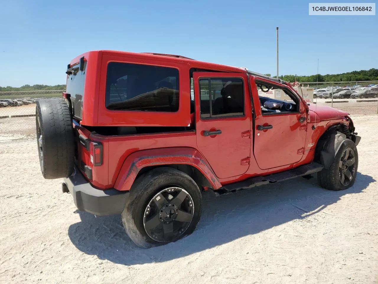 2014 Jeep Wrangler Unlimited Sahara VIN: 1C4BJWEG0EL106842 Lot: 60407814