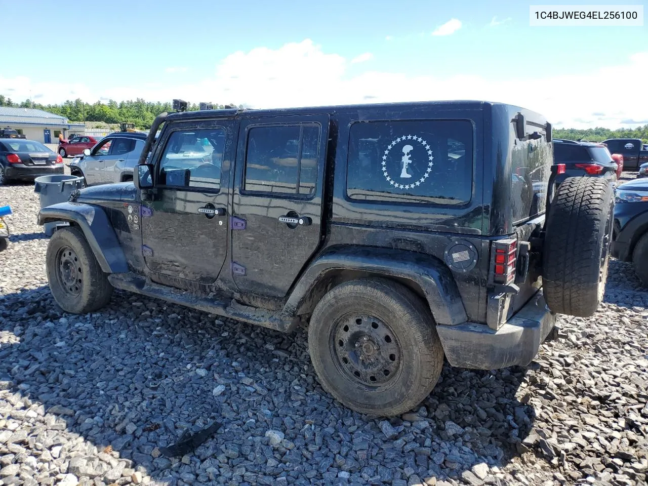 2014 Jeep Wrangler Unlimited Sahara VIN: 1C4BJWEG4EL256100 Lot: 60520254