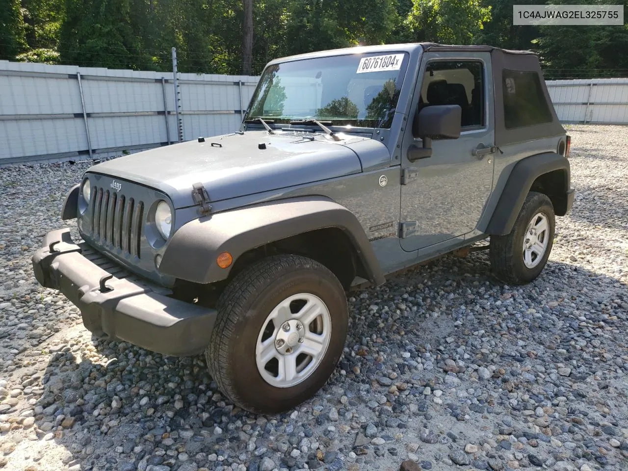 2014 Jeep Wrangler Sport VIN: 1C4AJWAG2EL325755 Lot: 60761804