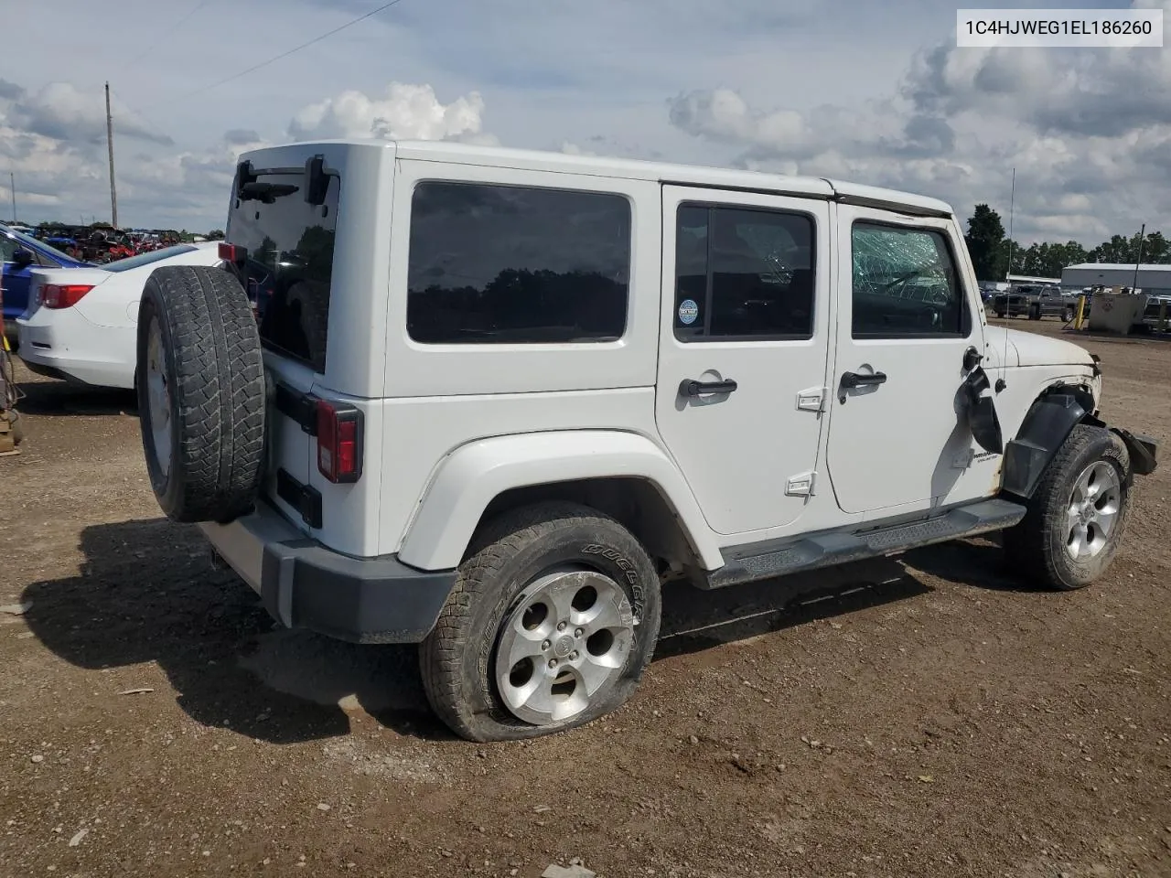 2014 Jeep Wrangler Unlimited Sahara VIN: 1C4HJWEG1EL186260 Lot: 61375824