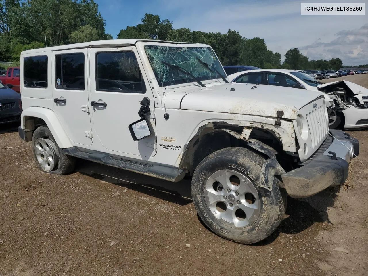 2014 Jeep Wrangler Unlimited Sahara VIN: 1C4HJWEG1EL186260 Lot: 61375824