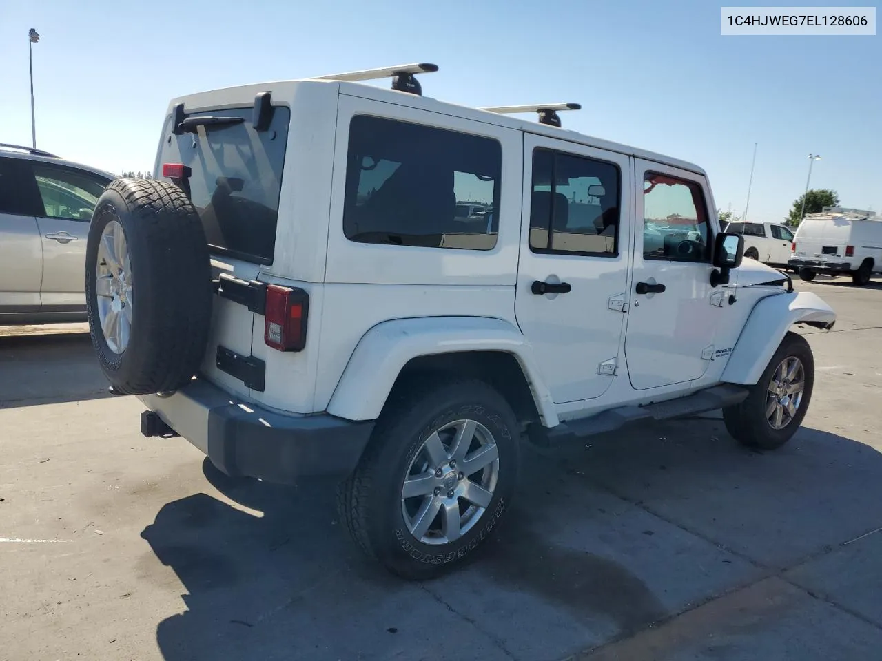 2014 Jeep Wrangler Unlimited Sahara VIN: 1C4HJWEG7EL128606 Lot: 61990384